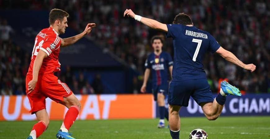 29日凌晨欧冠半决赛，大巴黎5-4险胜拜仁，刷新4个纪录，C罗被超越